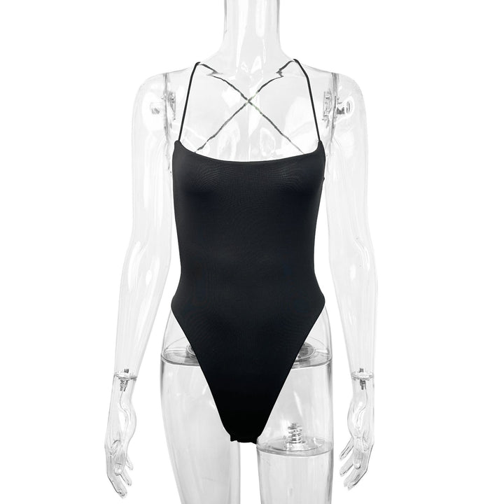 Women's bodysuit with deep neckline and narrow straps Lune London