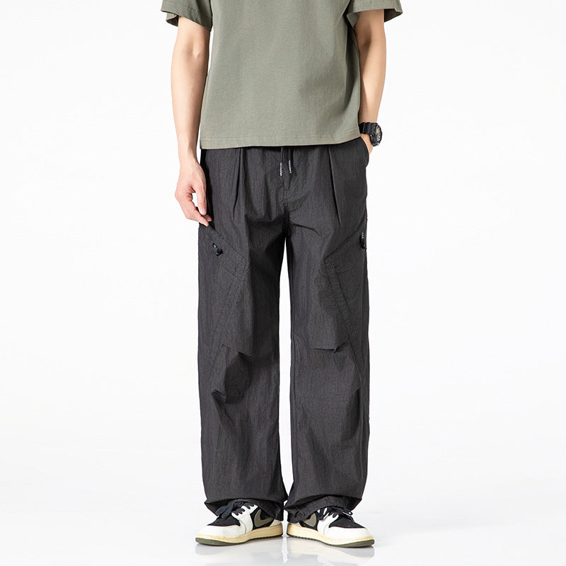 Casual cargo pants for men with adjustable elastic waistband and versatile pockets Lune London