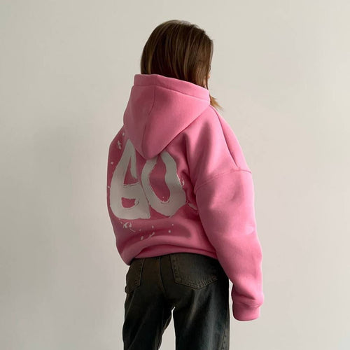 Oversized hooded sweatshirt for women with a comfortable fit and casual sleeves Amarae