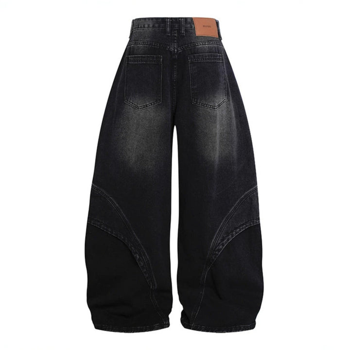 Women's Wide High-Waisted Balloon Jeans with Distinctive Panel Seams Amarae