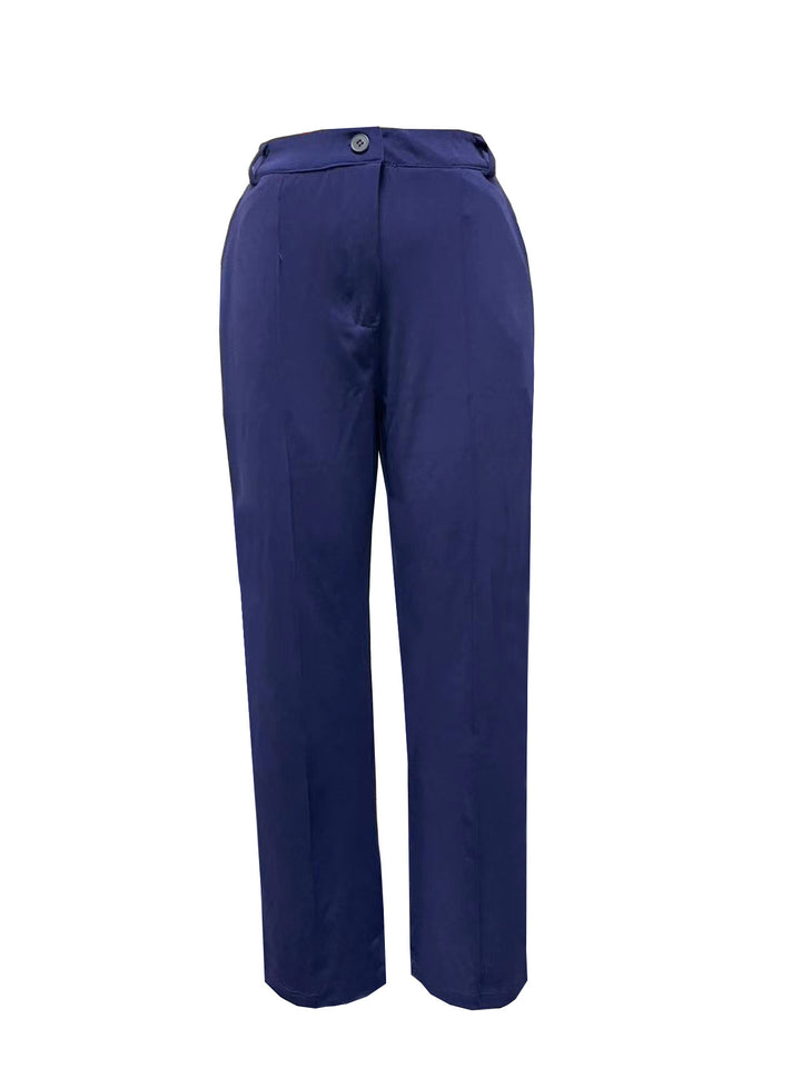 Women high-waisted straight-cut suit trousers with crease Amarae