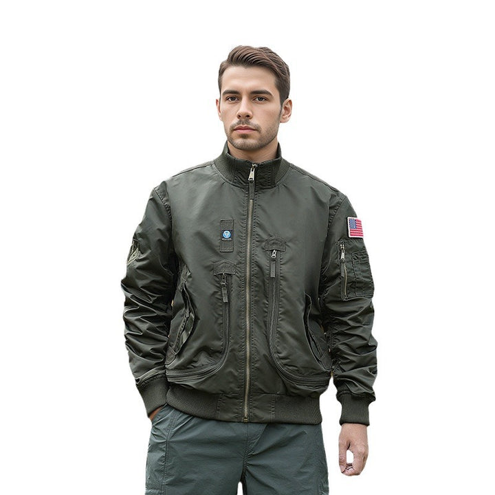 Technical bomber jacket for men with functional pockets Lune London