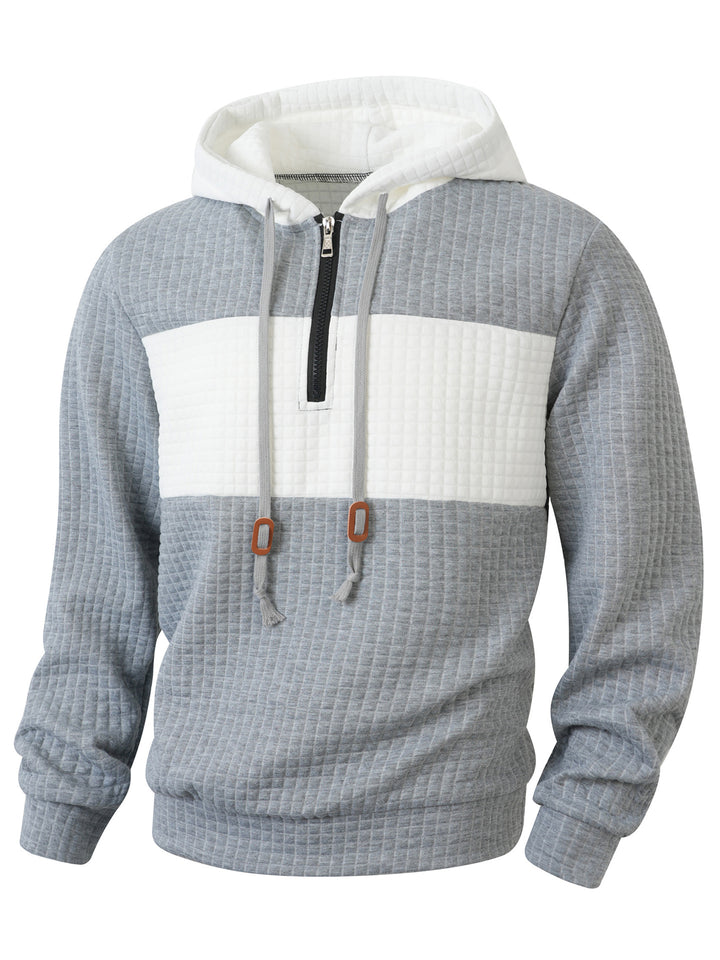 Men's Hoodie with 1/4 zipper and structured design Lune London