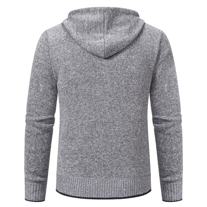 Men's knitted jacket with hood and soft inner lining Lune London