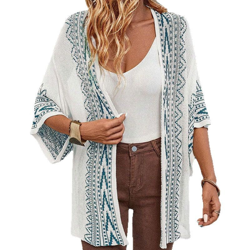 Gilet femme avec motif ethnique original et coupe loose Chic & Stil
