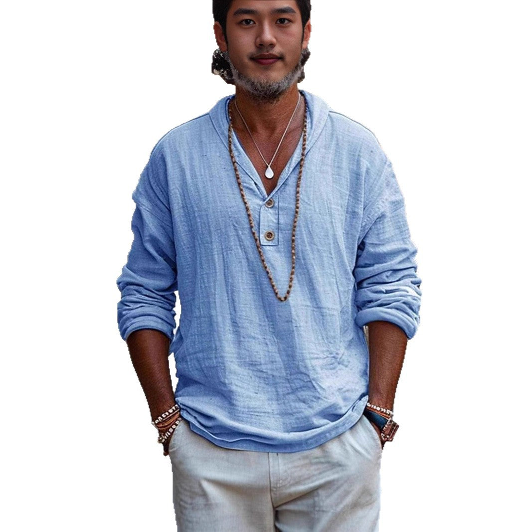 Casual long-sleeve shirt for men with buttoning and modern cut Lune London