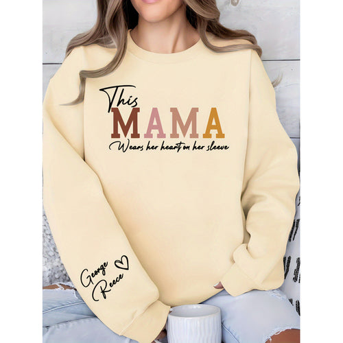 Sweat-shirt femmes avec impression inspirante de maman et coupe confortable Chic & Stil