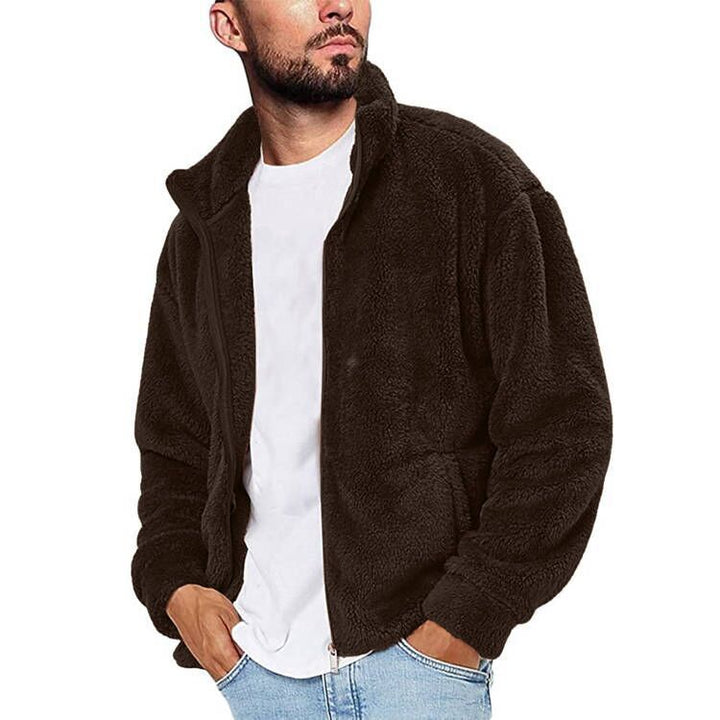 Soft fleece jacket for men with high collar and practical pockets Lune London