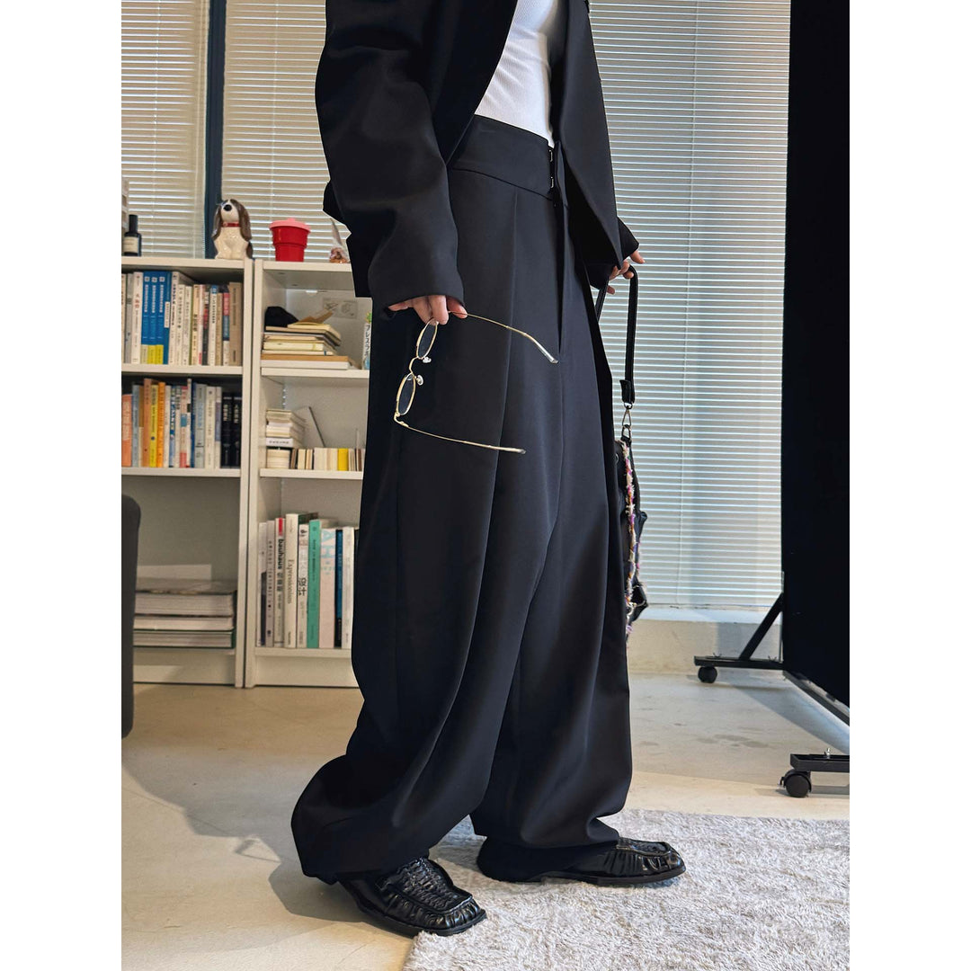 Women's Boxy Blazer with Oversized Sleeves and High-Waist Balloon Pants Set Amarae