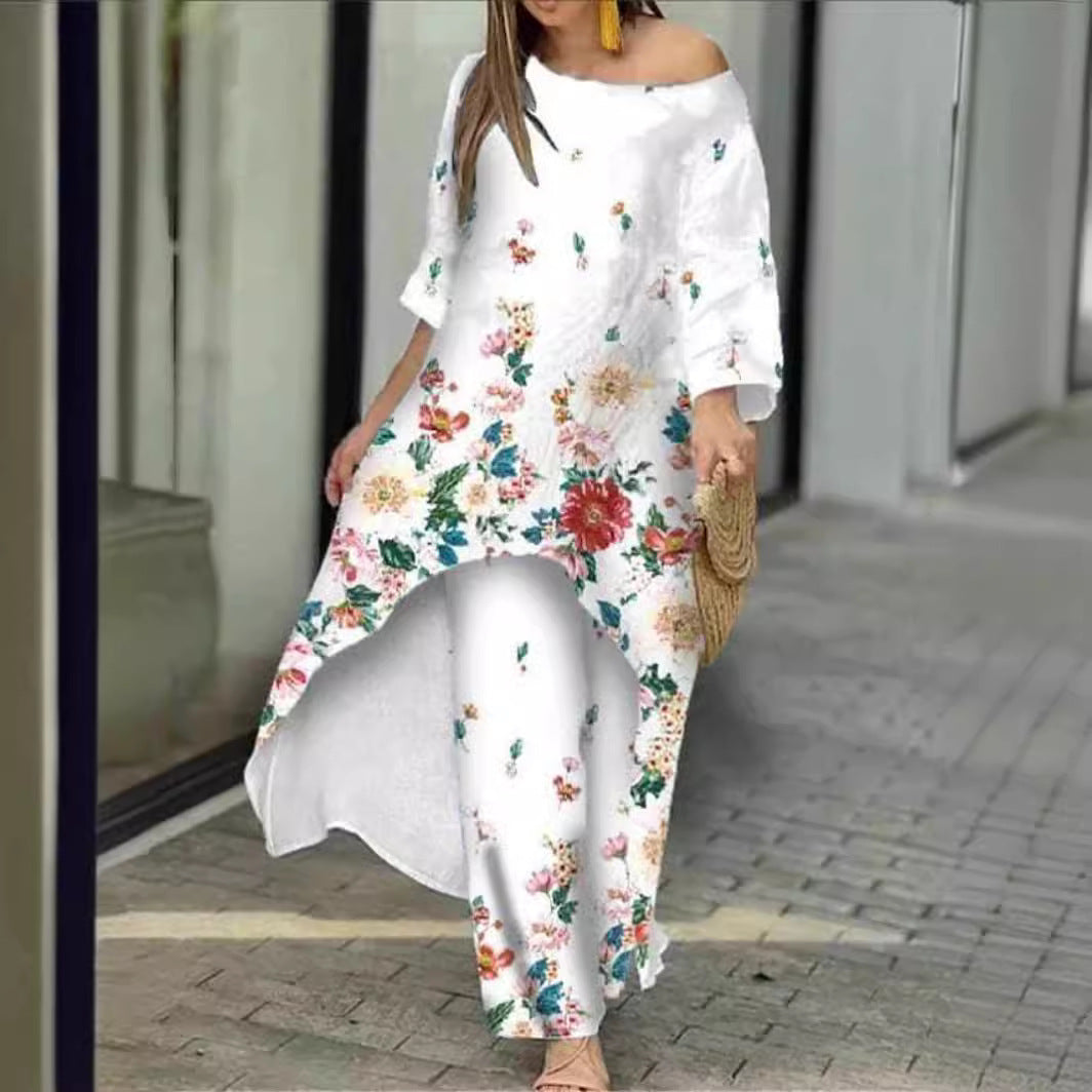 Chic and Stylish Floral Design Maxi Dress for Women