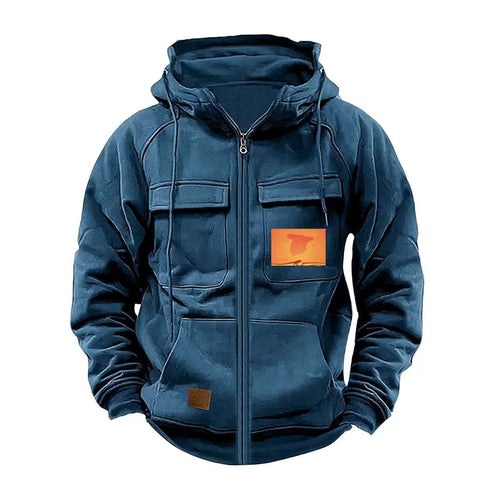Multifunctional hooded jacket for men with practical pockets Amarae