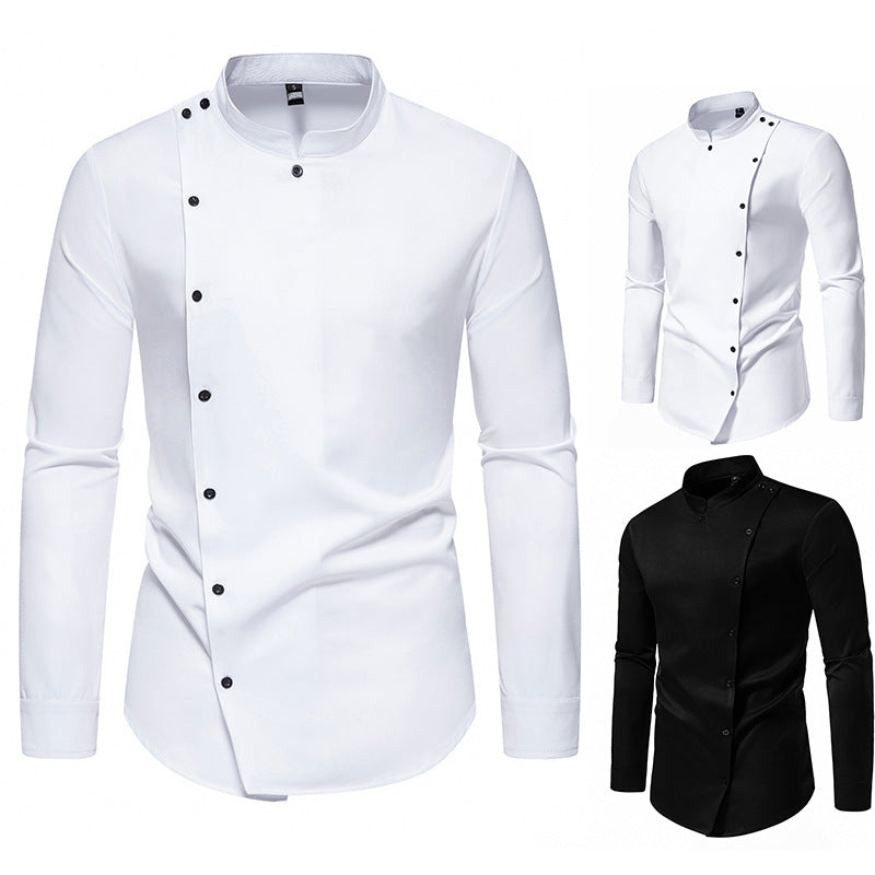 Men's long sleeve shirt with a modern button design Lune London