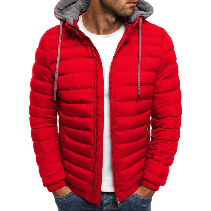 Lightweight quilted jacket for men with hood and side zip pockets Lune London