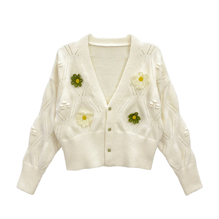 Gilet femme avec appliqués floraux et élégant décolleté en V Chic & Stil