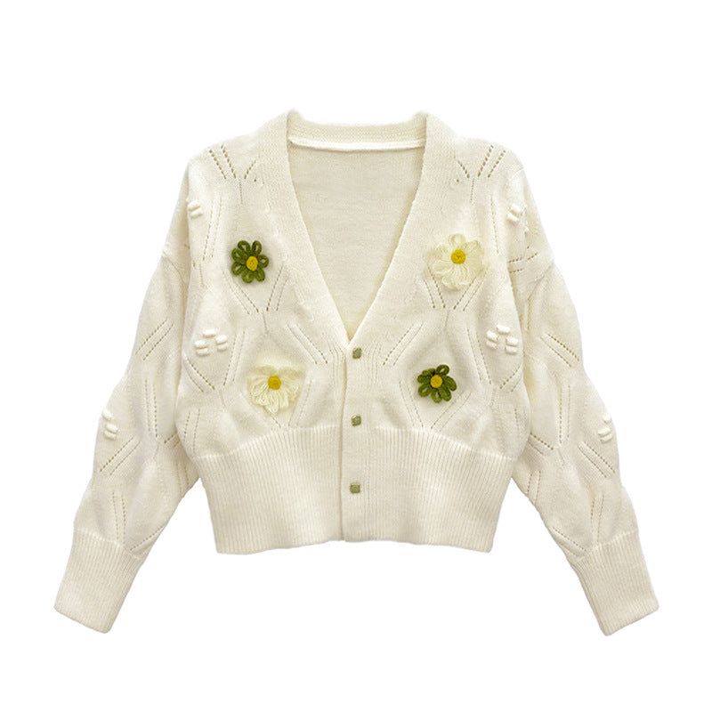 Cardigan pour femmes avec design floral et coupe décontractée Chic & Stil