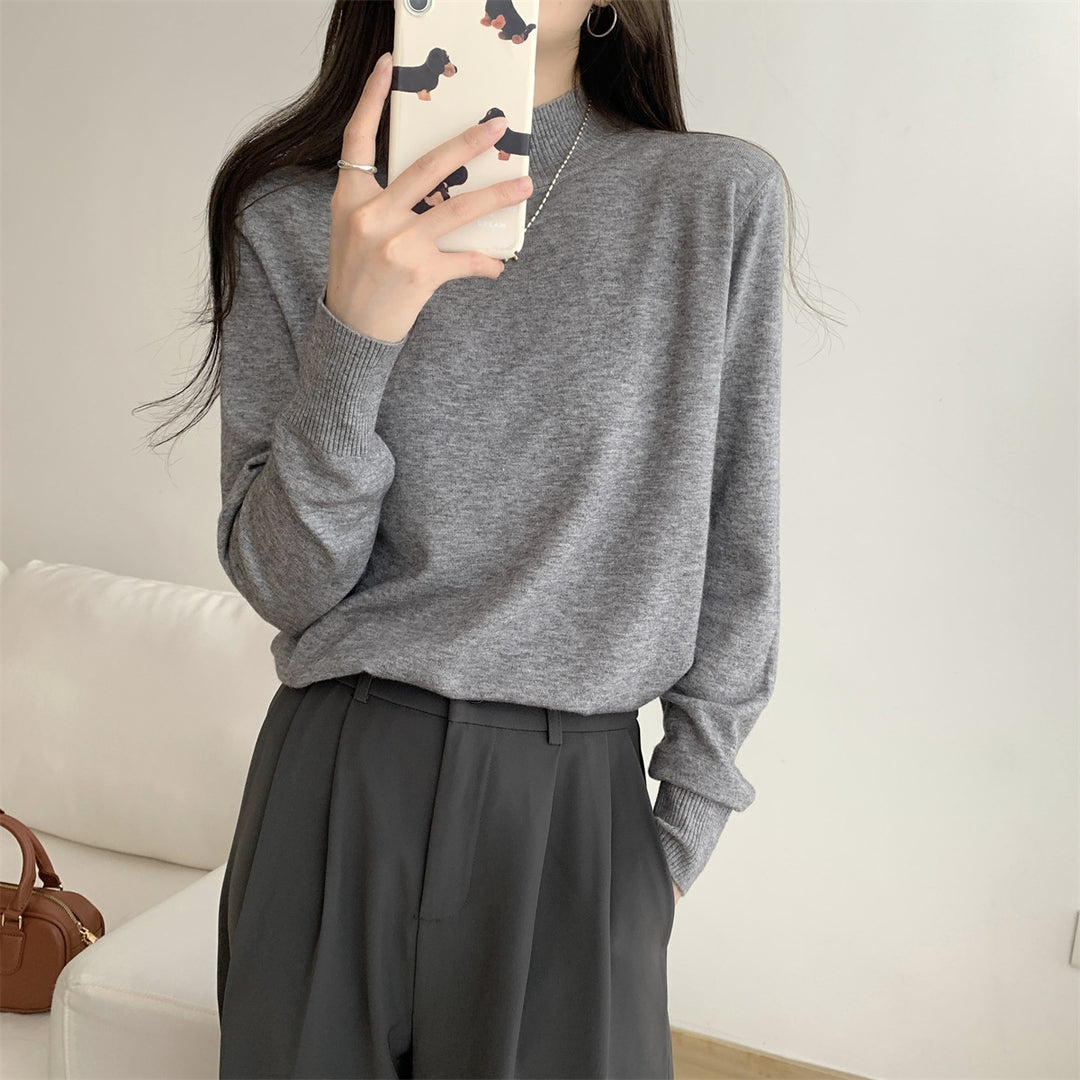 Femme Pull Élégant Col Roulé en matériau tricoté de haute qualité Chic & Stil