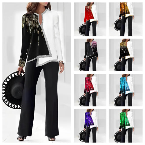 Ladies Elegant Statement Jacket with Asymmetrical Cut and Glittering Details Amarae