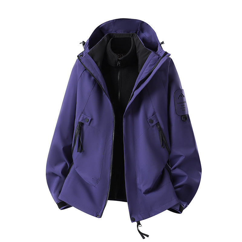 Men's Two-in-One Weather Protection Jacket with Removable Padded Vest and Adjustable Hood Amarae