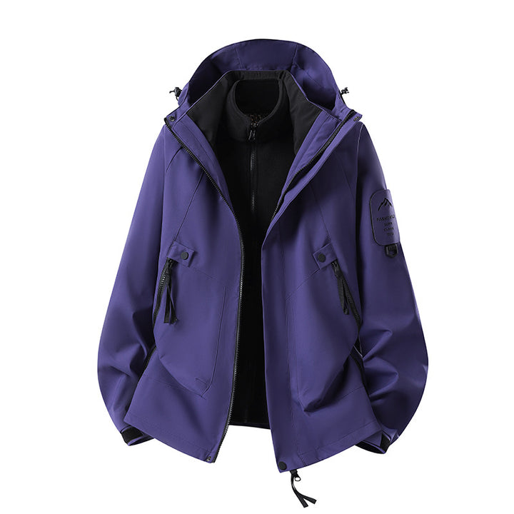 Men's Two-in-One Weather Protection Jacket with Removable Padded Vest and Adjustable Hood Amarae