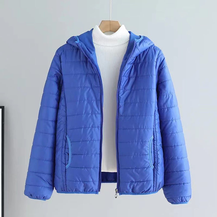Ladies quilted transitional jacket with hood and modern cut Amarae