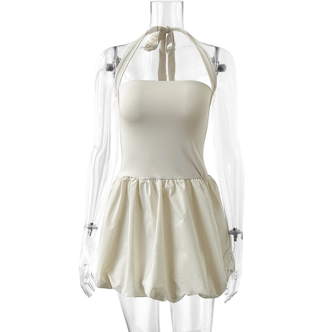 Women's dress with off-the-shoulder design and casual skirt Lune London