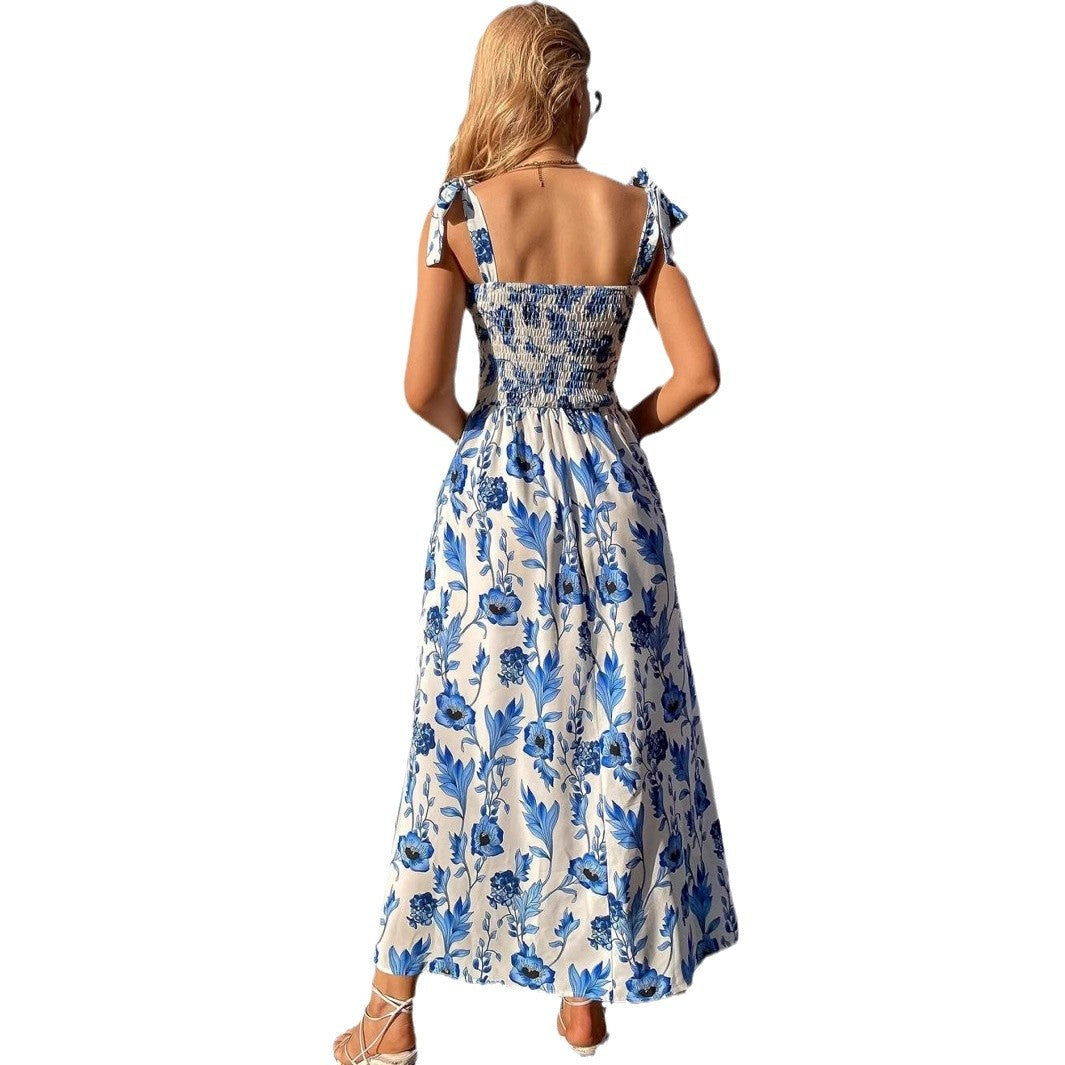 Lune London smocked strap maxi dress for ladies