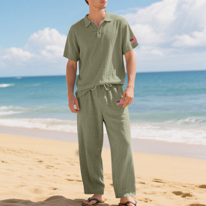 Casual men's set with a high-quality care dress and an elastic waist Lune London