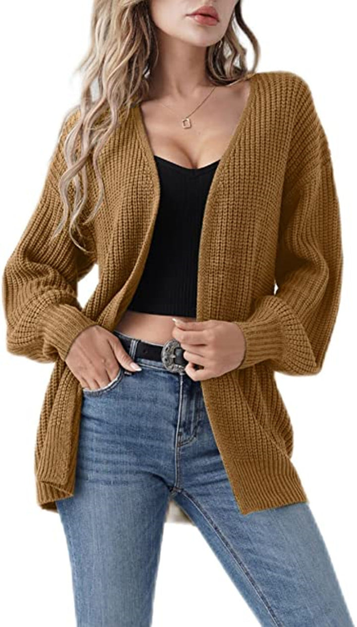 Cardigan en tricot épais pour femmes avec une coupe décontractée et des mailles ouvertes Chic & Stil