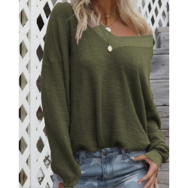 Pull en maille décontracté femme à épaules dénudées avec manches volumineuses Chic & Stil