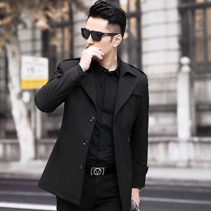 Elegant trench coat for men with practical cut and stylish details Amarae