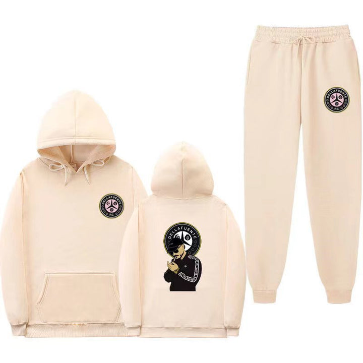 Women's set of hoodie and jogging pants with unique print Lune London