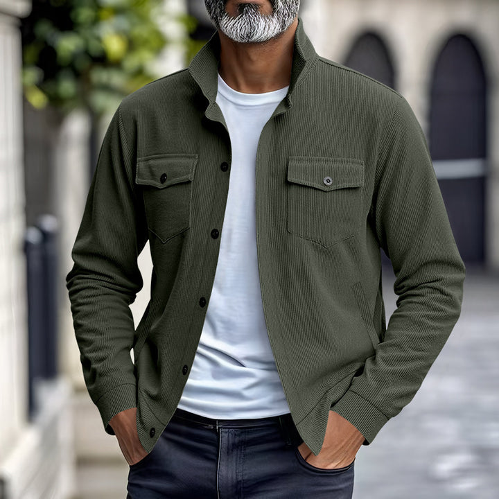 Casual shirt jacket for men with functional pockets and structured design Lune London