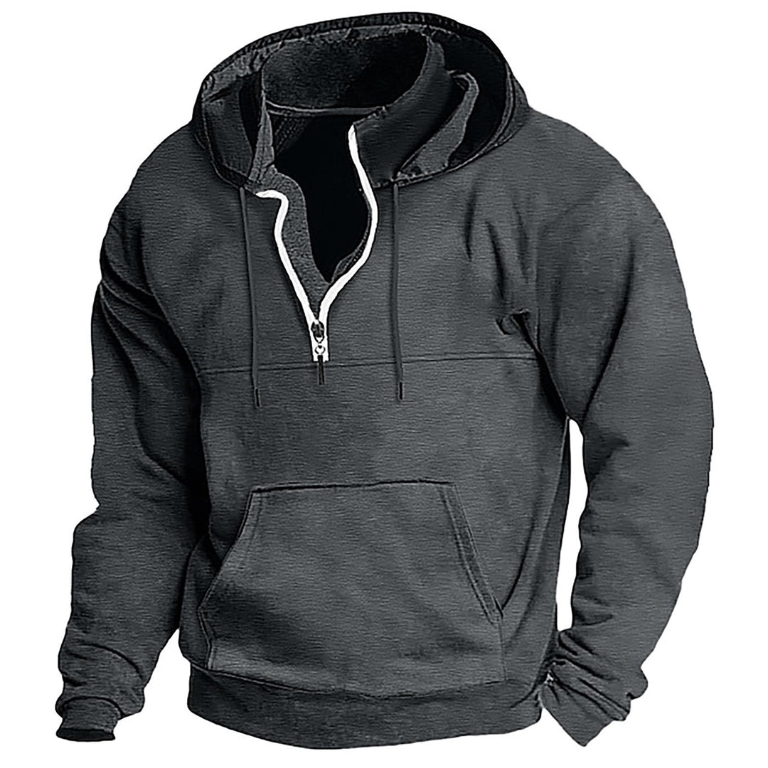 Comfortable hooded sweatshirt for men with full zip Amarae