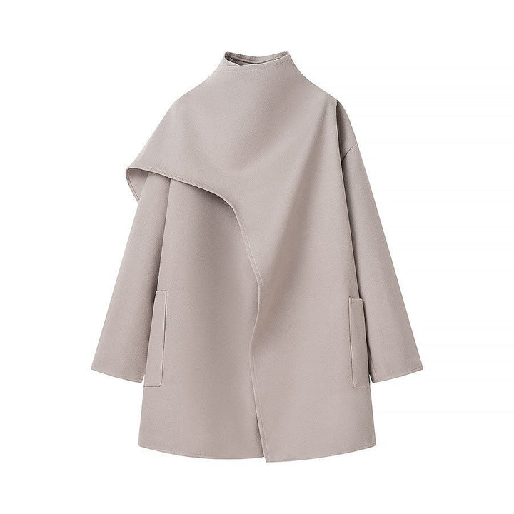Lune London | Standing Collar Cape-Style Coat