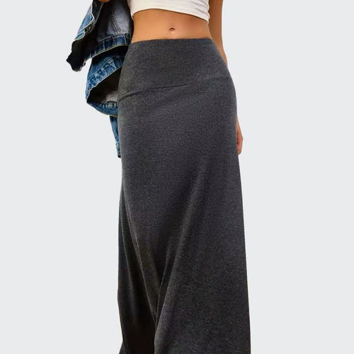 Maxi skirt for women in soft stretch material with high waist Amarae