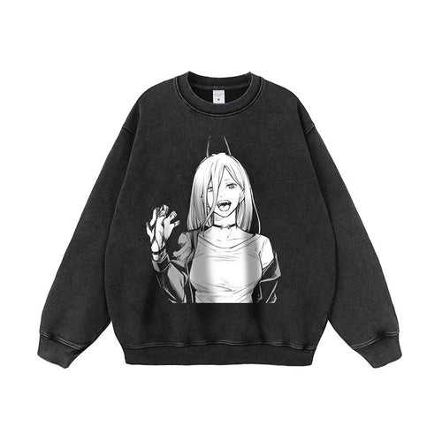 Ladies sweatshirt with creative anime motif and casual cut Amarae