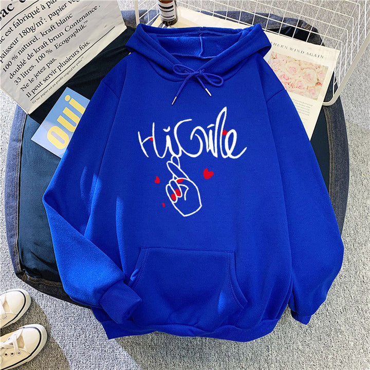 Ladies hoodie with creative graphic design Chic & Stil