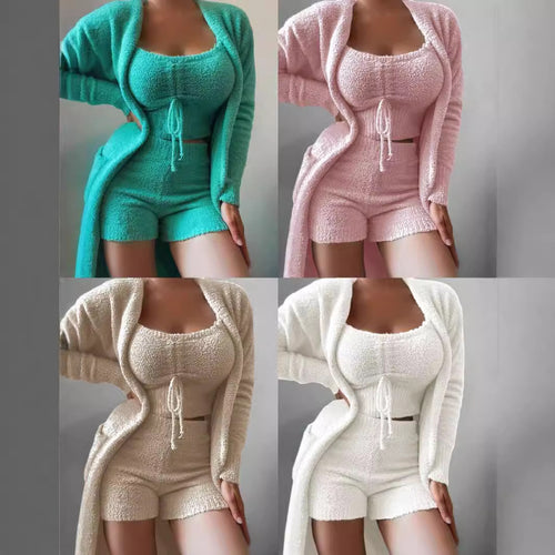 Leisurewear for women with a short top and long cardigan Amarae