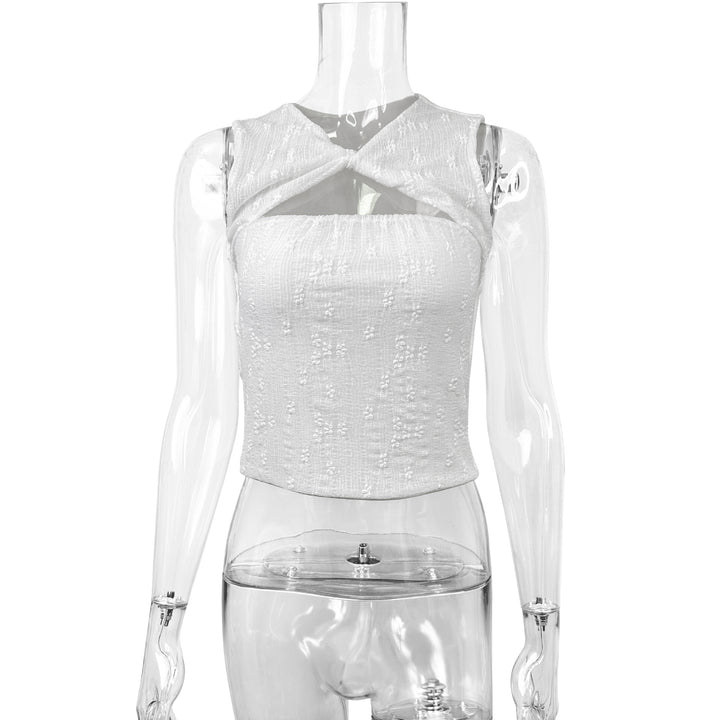 Women's Cut-Out Top with Knotted Design Lune London