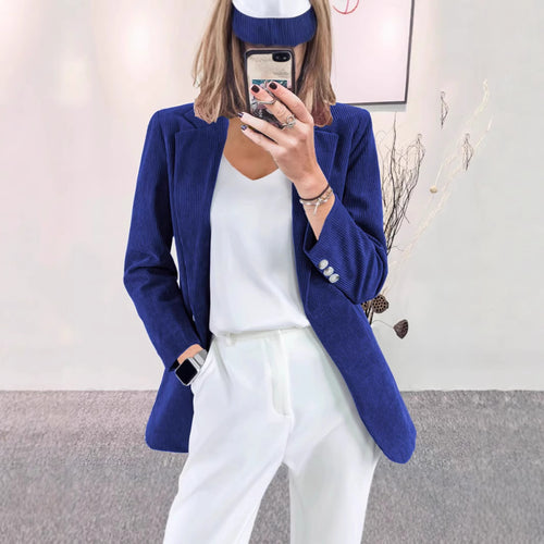 High-quality corduroy jacket for women with a fitted cut and chic and stylish details