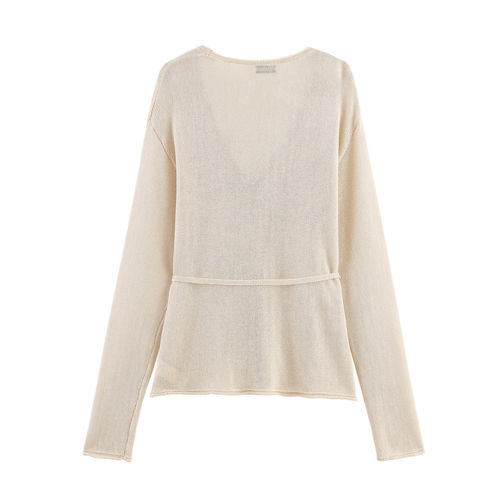 Ladies stylish cardigan with drawstring Lune London