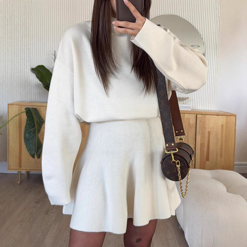 Robe sweat décontractée pour femmes avec des manches hautes Chic & Stil