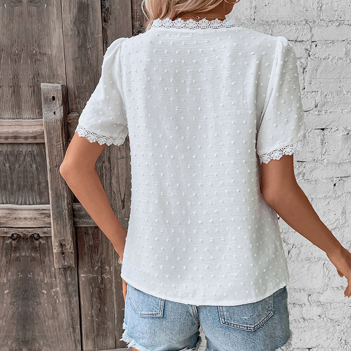 Elegant Women's Short Sleeve Blouse Lune London