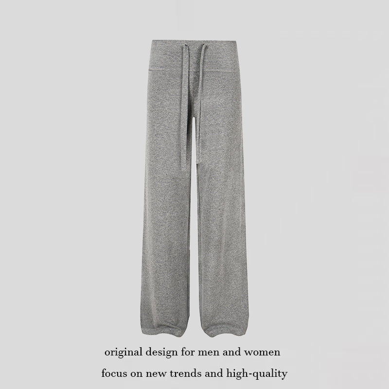 Women's Palazzo Fleece Pants with High Comfort Waistband and Flowing Wide-Leg Cut Amarae