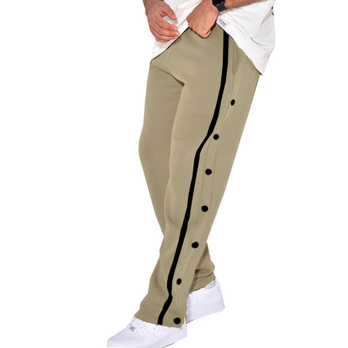 Men's sports jogger pants with side snap closure and elastic waistband Amarae