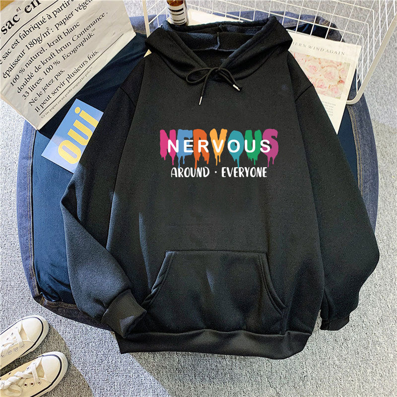 Women's hoodie with creative lettering Chic & Style