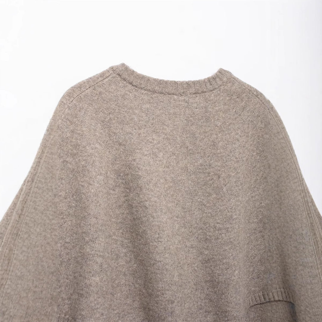 Ladies Cozy Knit Poncho Lune London