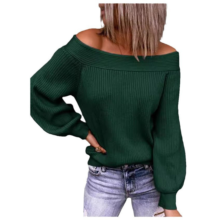 Ladies Off-Shoulder Pullover with Voluminous Sleeves Lune London