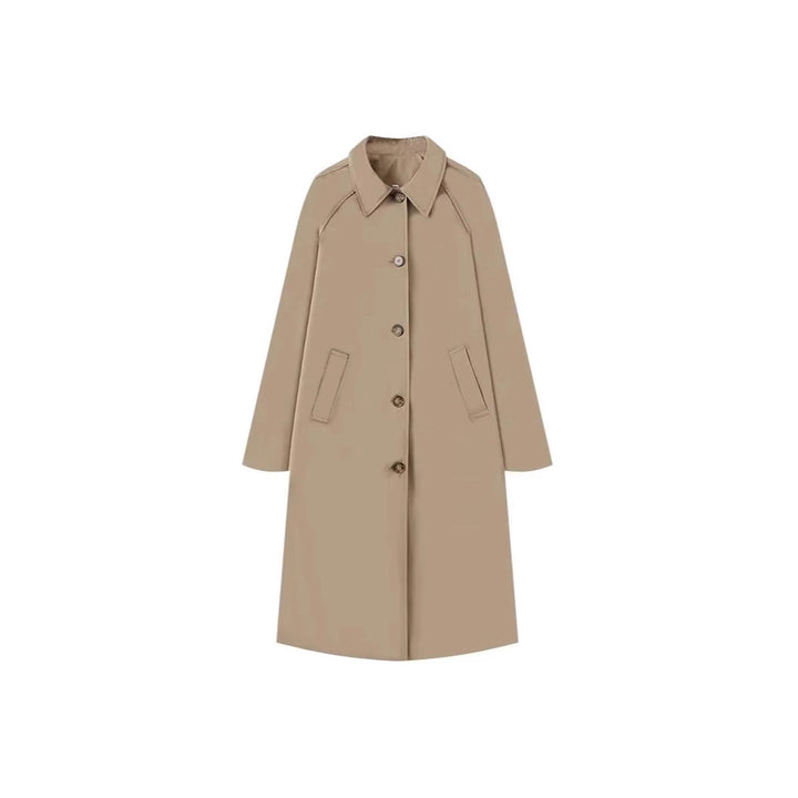Transitional jacket for women with elegant high collar and practical button details Lune London