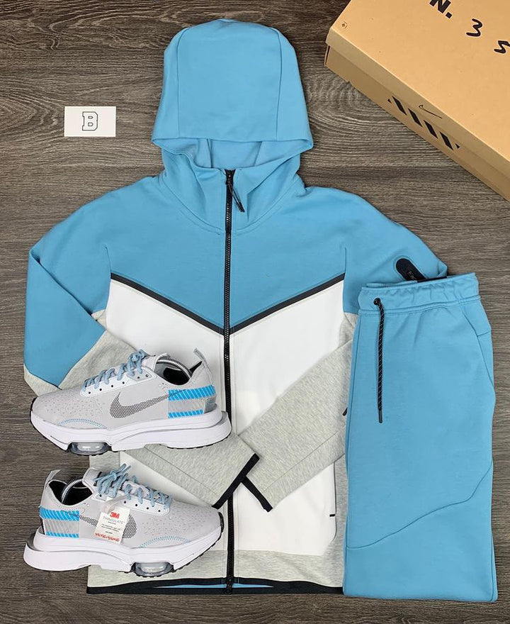 Sporty hoodie set for men with breathable properties and modern contrast details Chic and Style